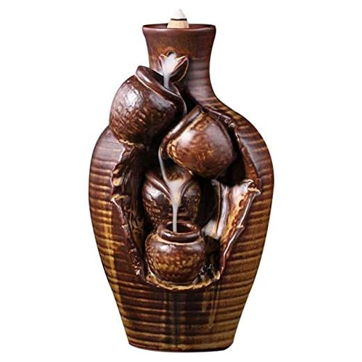 Keramisk inverterad rökelse brännare kreativ burk rökelse brännare hem inomhus Lucky in i pagoda rökelse ornament ornament (storlek: 11 * 22 cm)