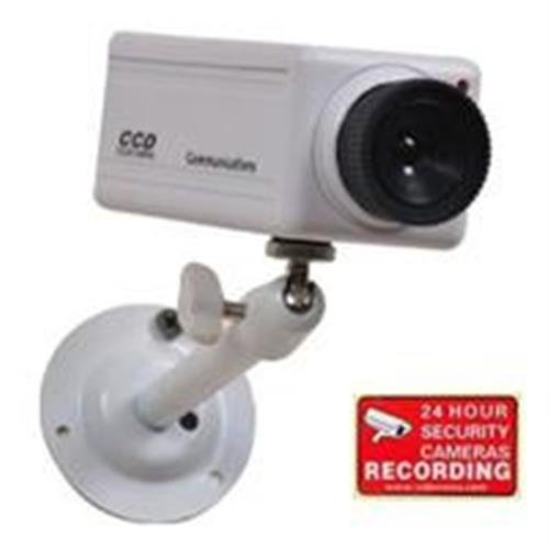 VideoSecu Dummy Fake Imitation Bullet Security Camera Simulated Decoy Infrared IR LED with Blinking Light DMYIRV2 A1A