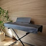 mifamire music 88 Keys Piano Keyboard Dust Cover PiuColour, Designed by Professional Pianist, Music Stand Compatible, Washable Digital Piano Cover, Blends with Your Room, Japan Design (Smoky Black)