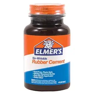 Elmer's E904 Rubber Cement, Repositionable, 4 oz, 18 Pack