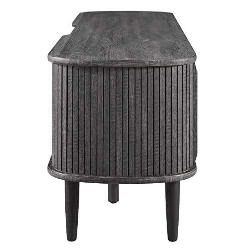 Modway Contour Mid-Century Modern 55" Media Tv Stand In Charcoal #TOP5