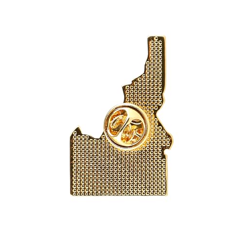 Image of State Shaped Map Lapel Metal Pin Enamel Brooch Keepsake Beautifully Designed for Backpack Hat