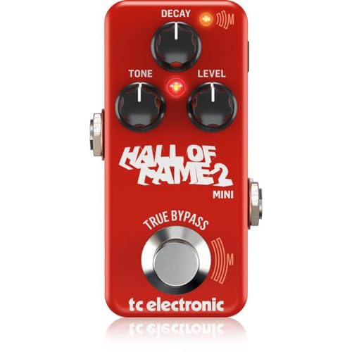 TC Electronic HALL OF FAME 2 MINI REVERB Iconic Ultra-Compact Reverb Pedal with Groundbreaking MASH Footswitch and New Shimmer Reverb Algorithm
