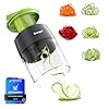 Ibergrif M522 Spiralizzatore di Verdure, Spaghetti di Zucchine Attrezzo Aggiornato Manuale Taglia Zucchine Senza BPA, Lavabile in Lavastoviglie, 4 in 1 Taglia Zucchine Spaghetti per Zucchina Cetrioli