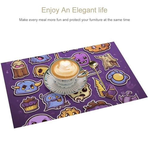 Sets de table violets lavables pour stopper les taches sur votre table - 4