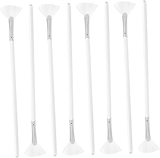 jojofuny 8pcs Long Handle Fan Shape Face Mask...