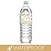 White and Gold Sweet 16 Birthday Party Water Bottle Labels, 16th Birthday Stickers for Water Bottles - 20 Count