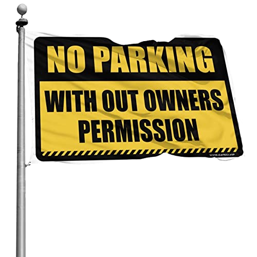 Drapeau poster cool No Trespassing de 152x244 cm pour déco d'arrière-cour
