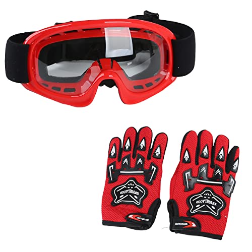 Xfmt Dot Youth Kids Motocross Offroad Street Dirt Bike Helmet Youth Motorcycle Atv Helmet With Goggles Gloves Red Spider M #TOP4