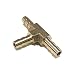 EDGE INDUSTRIAL 1/4" Hose ID Brass Hose Barb TEE SPLICER Fitting Fuel / AIR / Water / Oil / Gas / WOG (Qty 1)
