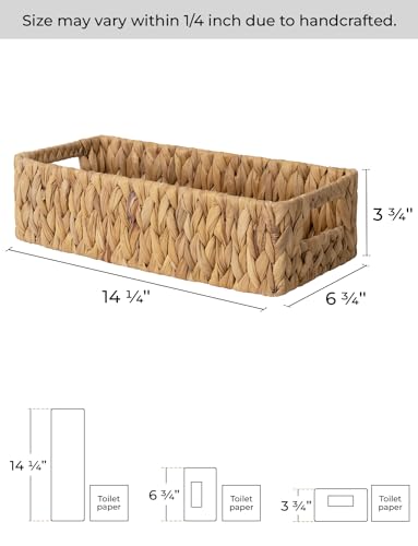 image for StorageWorks Water Hyacinth Basket for Toilet Paper, Wicker Baskets fo