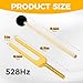 528 Hz Tuning Fork DNA Healing, Chakra, Sound Therapy, Keep Body, Musical Instrument, Meditation, Golden Solfeggio Tuning Forks 528 Hz with Silicone Hammer, Cleaning Cloth and Bag
