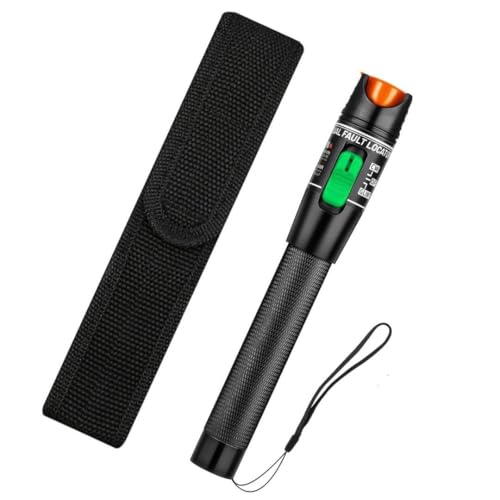 Image of Visual Fault Locator 30mW 30KM, VFL Fiber Optic Cable Tester Meter, Red Light Pen Tester Adapt LC /FC /SC /ST Interface, Fiber Network Cable Test Kit Fiber Light Source Testers