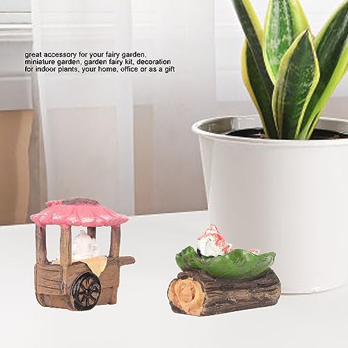 Acessórios para Casa de Fadas, à Prova d'água, Durável, 2 Peças, Suprimentos de Jardim de Fadas, Co