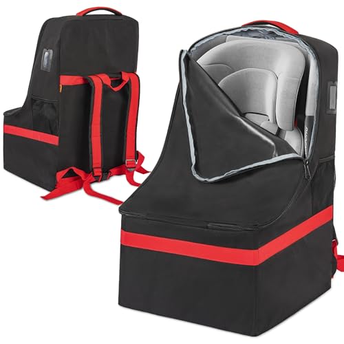 IBVIVIC Car Seat Travel Bag Heavy Duty Car Seat Bag For Airplane Gate Check Car Seat Travel Bag With Shoulder Strap
