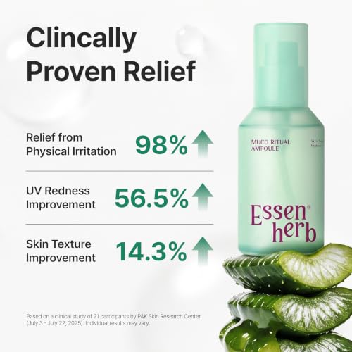 Image of Muco Ritual Ampoule - 95% Pure Aloe Vera Gel | Cooling, Soothing & Deep Hydration Serum for Sensitive Skin | Calm Visible Redness | Korean Skincare (4.06 fl oz / 120ml)