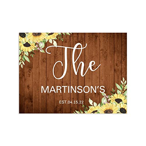 Panneau de bienvenue de mariage haut de gamme tournesol - 3