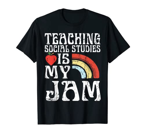Vintage Teaching Social Studies Is My Jam Sunglasses Teacher T-Shirt