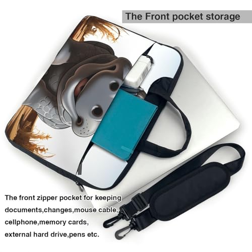Cartoon Hippo Bolso Tote para Laptop Unisex miniatura 3