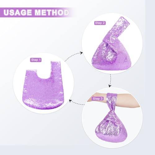 Image of Eternal Beauty Sequin Wristlet Bag, Reinforced Sparkly Evening Clutch for Wedding Guest, Cruise & Prom Mini Purse