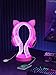 YuanDian Pink Headphone Stand, with 1 USB Charging Port and 1 Type-C Charging Ports, Desk Gaming Headset Holder, 16 Changing Colors with Remote, Gift for Gamers Girl and Music Lovers