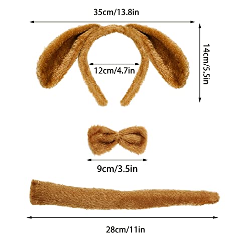 Jmkcoz 6 pieces puppy dog ears headband bowtie tail for kids girls boys easter party halloween party christmas costume 2 Jmkcoz 6 pieces puppy dog ears headband bowtie tail for kids girls boys easter party halloween party christmas costume - image 3