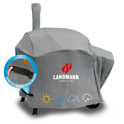 Landmann Grillabdeckung | PVC Grillzubehör - Wetterfest | Abdeckhaube für Grills | Grillhaube, Abdeckplane für Outdoor | Wetterschutzhaube für Grill - reißfest | 118x71.5x145 cm