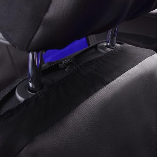 Ensembles de Housses Siège Voiture pour A-Barth Punto/Punto Evo/Punto Supersport 2011-2014,Respirant Anti-dérapant ImperméAble Cuir Couvre Siege,Protege Siege Voiture Housses,A/Black