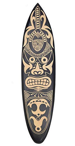 Interlifestyle Maori Tribal - Tavola da surf, in legno, 80 cm, da appendere