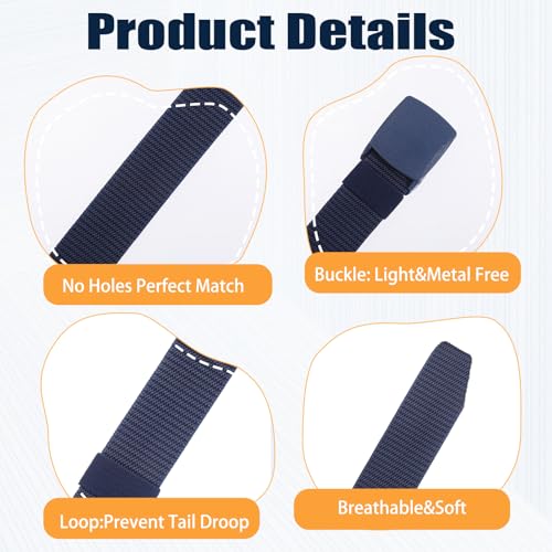 simarro Tactical 6-Pack Nylon Webbing Canvas Belt - Men & Women's Military, Outdoor, Hiking & Casual Belt4