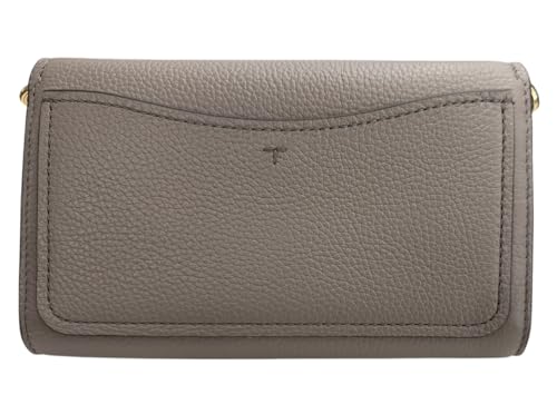 Tory Burch Women's 146467 Thea Pebbled Leather With Gold-tone Hardware Crossbody Bag With Flat Wallet (Gray Heron)4