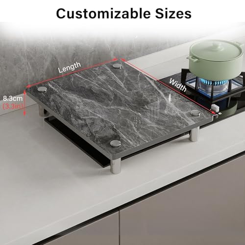 Couvercle de cuisson effet marbre 70x48cm pour gagner de la place dans une petite cuisine - 3