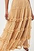 Seta Apparel Women's Crown Tulle Midi Skirt, Nude,... #1
