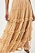Seta Apparel Women's Crown Tulle Midi Skirt, Nude, Medium