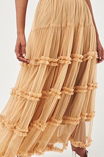 Seta Apparel Women's Crown Tulle Midi Skirt2