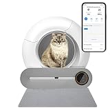 Caja De Arena para Gatos Autolimpiable 65 L + 9 L De Gran Capacidad, Control De App, Desodorante IóNico Areneros Cerrados para Gatos, Caja Autolimpiable para Gatos para Varios Gatos