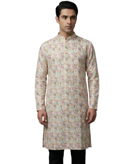 Stylish Thread Embroidery Kurta for Men – Designer Cotton Ethnic Kurta with Premium Chickenkari Inspired Thread Work, Traditional Lucknowi Style & Comfortable KRUTA-picture-17