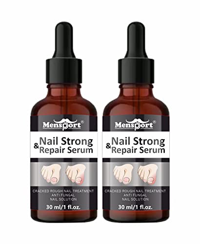 Mensport Nail Strong Serum for Cuticle Care, Nail Growth & Strength With Goodness of Almond Oil – Soft, Smooth, & Strong Lustrous Nails Pack of 2 of 30ML