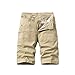 Produktbild Aoogo Herren Overalls mit Mehreren Taschen Shorts Cargo Shorts Outdoor Sommer Freizeit Kurze Hose Baumwolle Arbeitsshorts