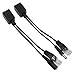 Hseamall - 1 paio di adattatori per iniettore passivo Power over Ethernet RJ45 PoE + kit splitter 5 V 12 V 24 V 48 V, colore: Nero