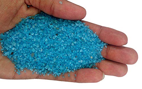 Image of Maalavya Sugar Size Crystal Sand for Home and Garden Decor, Aquarium Substrate (Cerulean Blue, 950 Grams)