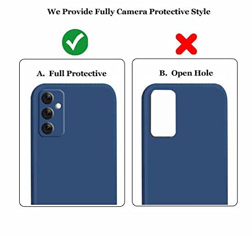 Image of A rtistque Liquid Silicone Back Cover Case for Samsung Galaxy M14 5G Shockproof TPU Soft Flexible with Camera Protection - Blue