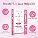 Beauty7 Lip Wax Strips Kit, Facial Wax Strips- 20 pcs Waxing+ 4 Soothing Oil Wipes for Facial Hair Removal, Ideal for All Skin Types for Women
