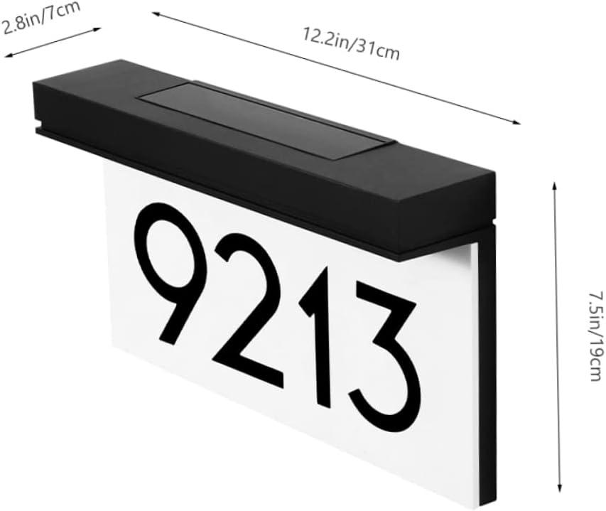 Professional Led Lighting Door Sign Indicator Light Solar Address Sign Outdoor Light