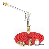 Modo de agua ajustable: para cumplir con todos sus requisitos de riego, equipado con una boquilla giratoria, puede proporcionar 6 modos de riego. Primero ajuste la boquilla y luego presione la llave delantera, puede hacerlo