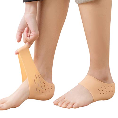 Gebuter Height Increase Insoles Silicone Heel Foot Cushion Pads Invisible Height Elevators Arch Support Heel Protectors Support Gel Heel Lift Pads Heel Cushion Inserts for Women Men Cover