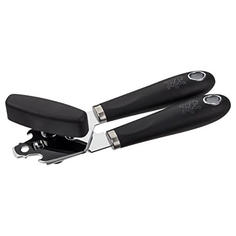 Stanley Rogers Can Opener 20 cm, Kitchen Tool With Ergonomic Premium Soft-Touch Handle, Can Opener With Functional Part Made Of hardened Carbon Steel (Colour: Silver/Black) Cover