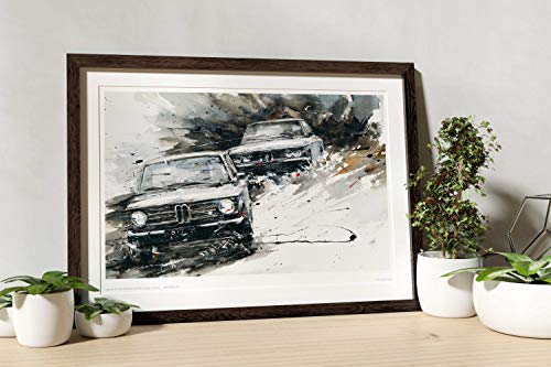 Minseok Watercolor Car Posters Room Decor Premium A3 Art Old Car Print Pictures Perfect Car Wall Art Gift Dynamic Black Vintage Old Sports Cars #TOP7