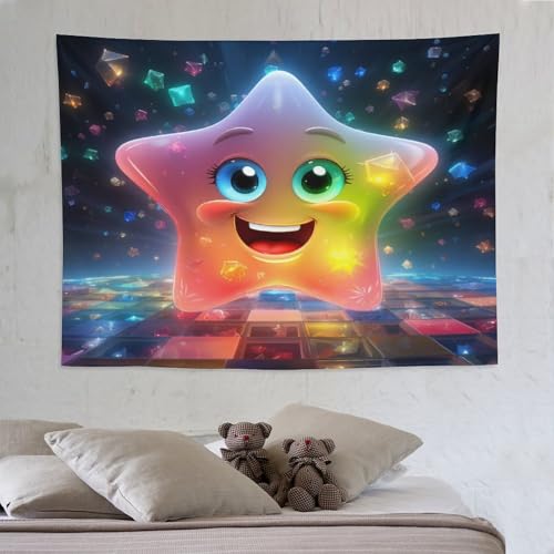 Tapisserie murale étoiles mignonnes pour déco chambre et salon 150x200