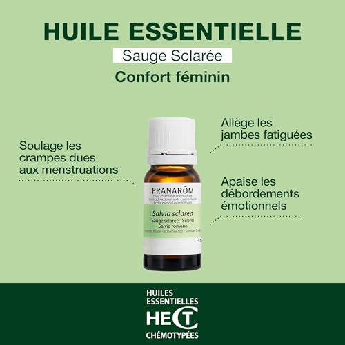 Miniatura 6 de Pranarom, Aceite Esencial, Salvia Romana Sumidad Florida, 10 Ml